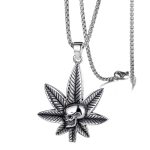 color: Skull Leaf + Stainless Steel Chain
