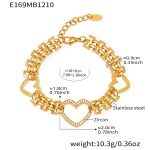color: E169-Gold Bracelet 18+3cm