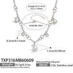 color: TXP316-Steel Color Necklace 41.5+5cm