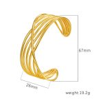 color: Size 19 Gold Bangle