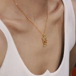 Copper Micro Inlay Colorful Zircon 26 English Letter Personality Individual Pendant Hip Hop Clavicle Chain