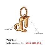 color: PJ431G12 Capricorn Gold Solid Pendant