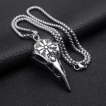 New Stainless Steel Eagle Pendant Personal Accessories Men and Women Vikings God of War Symbol Casting Crow Head