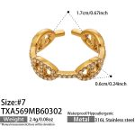 color: TXA569-Gold Zircon Ring -Size 7