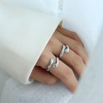 color: A203 Deep Hug Ring Open Non-adjustable Steel Color / size: US 7