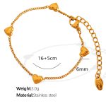 color: SL34 Horizontal Heart Gold Bracelet