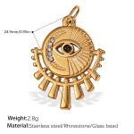 color: PJ326BKG Black Bead Gold Pendant