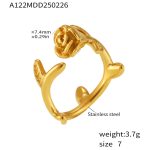 color: A122-Gold Ring / size: US 7