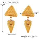 color: F1517-Gold Earrings
