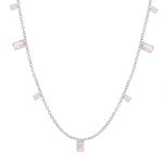 color: P378-Steel Color Necklace 40+5cm