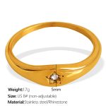 color: JZ75 US Size 8# Gold Ring