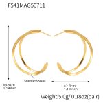 color: F541-Gold Geometric Earrings