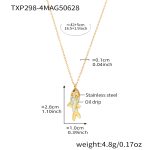 color: TXP298-4 Blue Color Little Fish Pendant Necklace 42+5cm