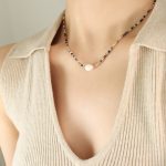 color: P1384-Gold Necklace 40+5cm
