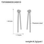color: TXF088-Steel Color Earrings