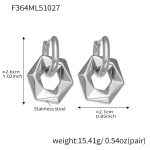 color: F364-Steel Color Earrings