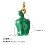 color: PJ607GNG Green Enamel Pendant