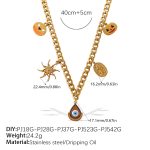 color: XL596G5.1MM-1 Multi-element Necklace