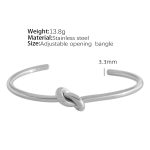color: SZ45 Thick Style Non-adjustable Silver Bangle