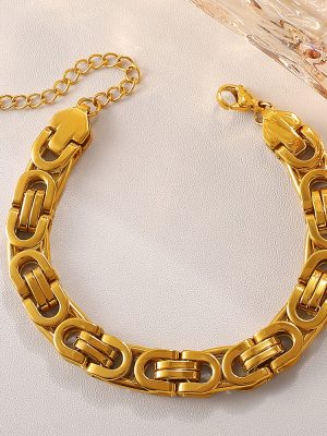 Popular Exaggerated Neutral Metal Watch Bracelet Bracelet Stainless Steel All-Match Men's and Women's Same Bracelet