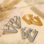 Senior Geometric Ear Studs Design Street Shot down Triangle Earrings Female