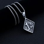 3% triangular geometric cross necklace stainless steel vintage pendant ornaments
