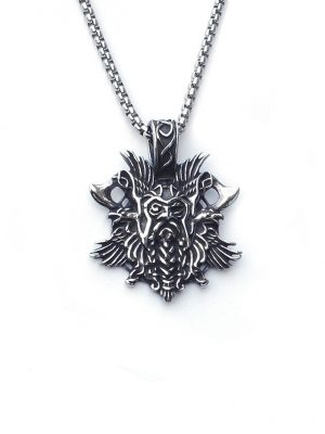 Steel Warrior New Pirate Double Axe Stainless Steel Pendant Necklace Weijingao Mount Pendant