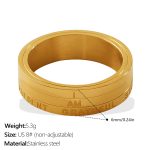 color: JZ146G#8 Gold Ring
