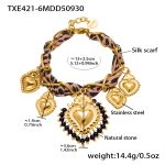 color: TXE421-6 Gold Bracelet -13+3cm