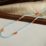 Retro New Light Luxury Natural Stone Handmade Beaded Turquoise Abacus Beads Necklace Ornament