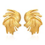color: Wheat Ear Irregular Earrings Gold MS-398
