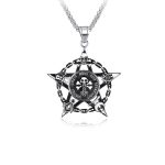 color: Skull Five-pointed Star + Stainless Steel Chain