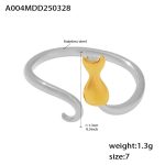 color: A004-Two-tone Gold Ring / size: US 7