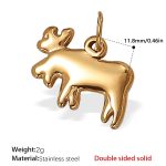 color: PJ454G Double-sided Solid Gold Pendant