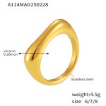 color: A114-Gold Ring / size: US 6