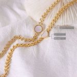 New Wheat Bracelet Design White Sea Shell Love Bracelet Stainless Steel Plated 18K Gold Accessories Women