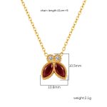 color: 1 PC Red Color Necklace Gold
