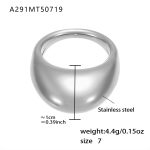 color: A291-Steel Color Ring / size: US 7