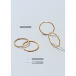 French Style Index Finger Ring Bone Joint Simple Ring Stainless Steel 18K Gold Color Protection Light Luxury Ring Little Finger Ring Couple's Ring