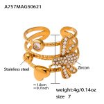 color: A757-Gold Bee Ring / size: US 7