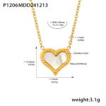 color: P1206-Gold Heart Necklace