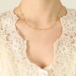 color: P533-Gold Heart Necklace -40+5cm