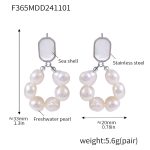 color: F365-Freshwater Pearl Earrings