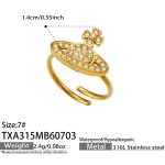 color: TXA315-Zircon Planet Gold Ring