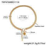 color: TXP476-Gold Necklace 41+5cm