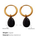 color: EH1267BKG Black Zircon Earrings
