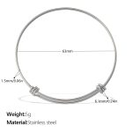 color: SZ275S Fine Silver Bangle