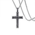 color: Braided Cross + Stainless Steel Chain