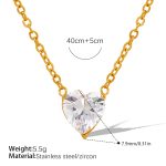 color: XL90WEG White Zircon Necklace