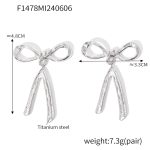 color: F1478-Steel Color Earrings
